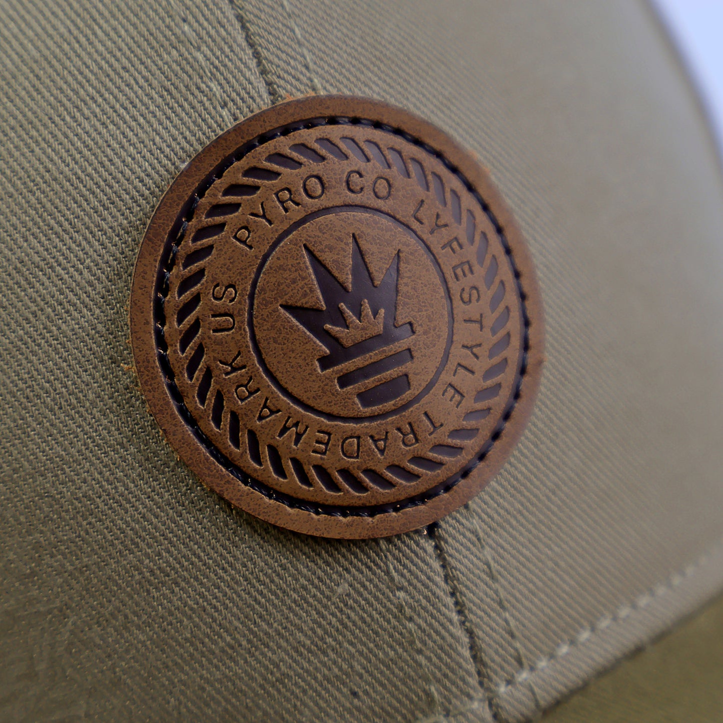 Pyro Co Lifestyle Patch Cap - Beige Vis Verde
