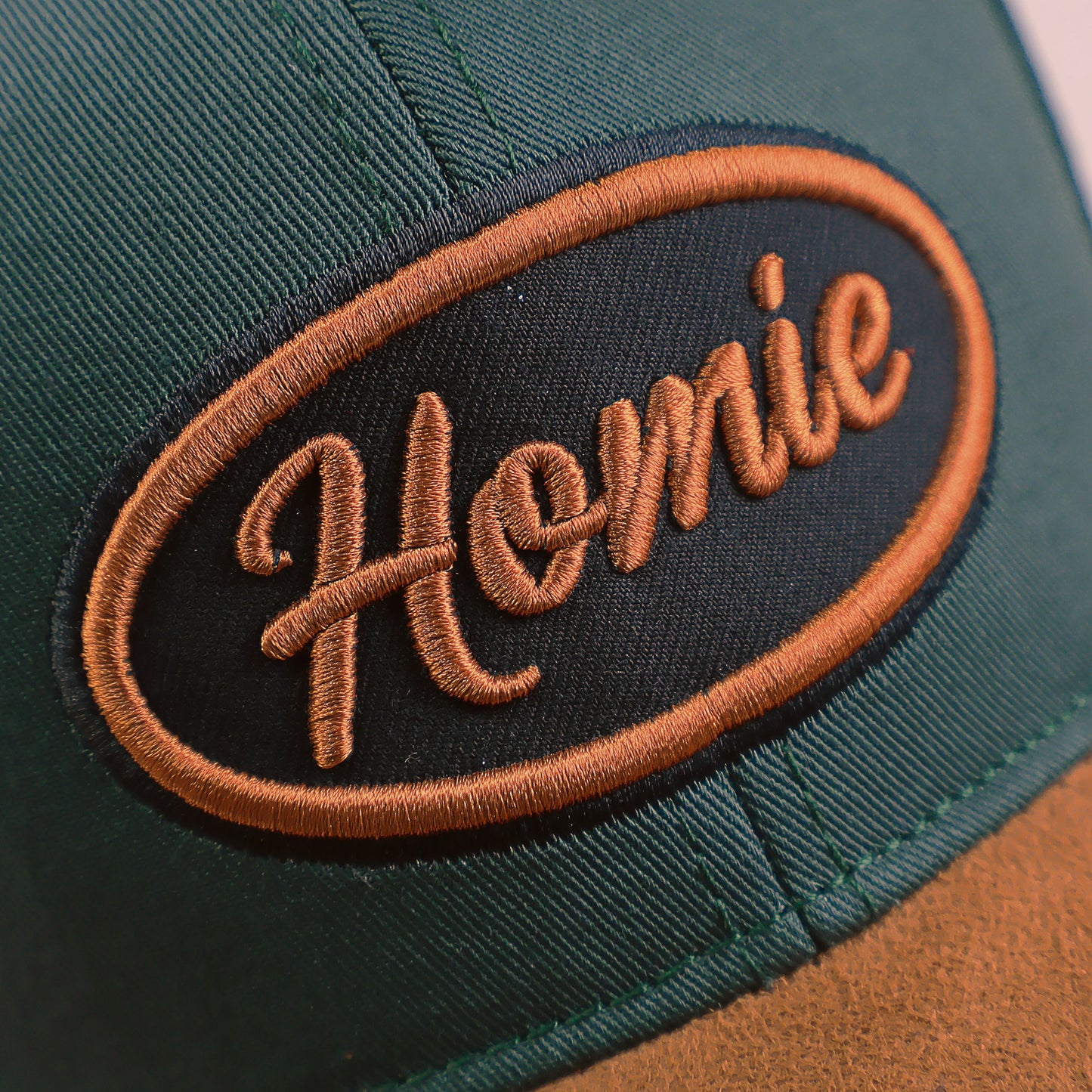 Homie Orange Urban Letters Suede BLT Cap - Verde