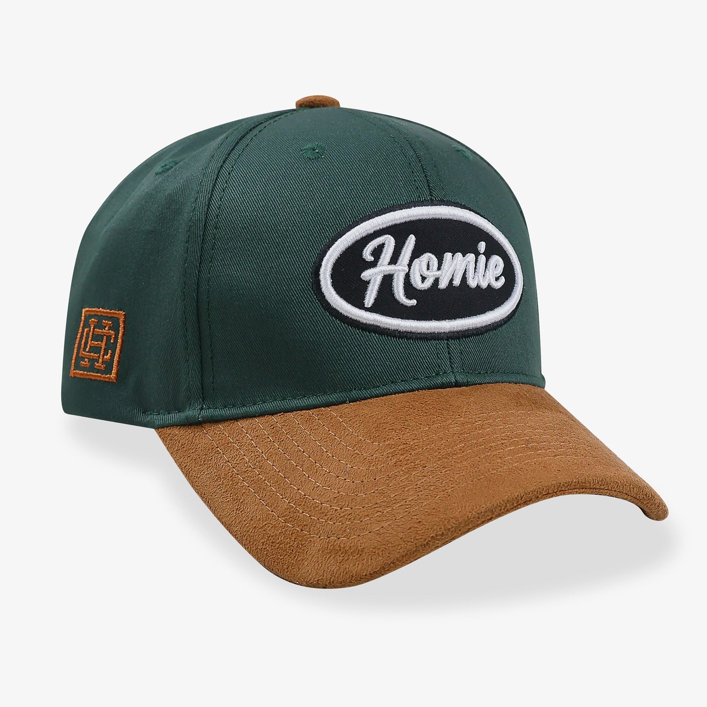 Homie White Urban Letters Suede BLT Cap - Verde