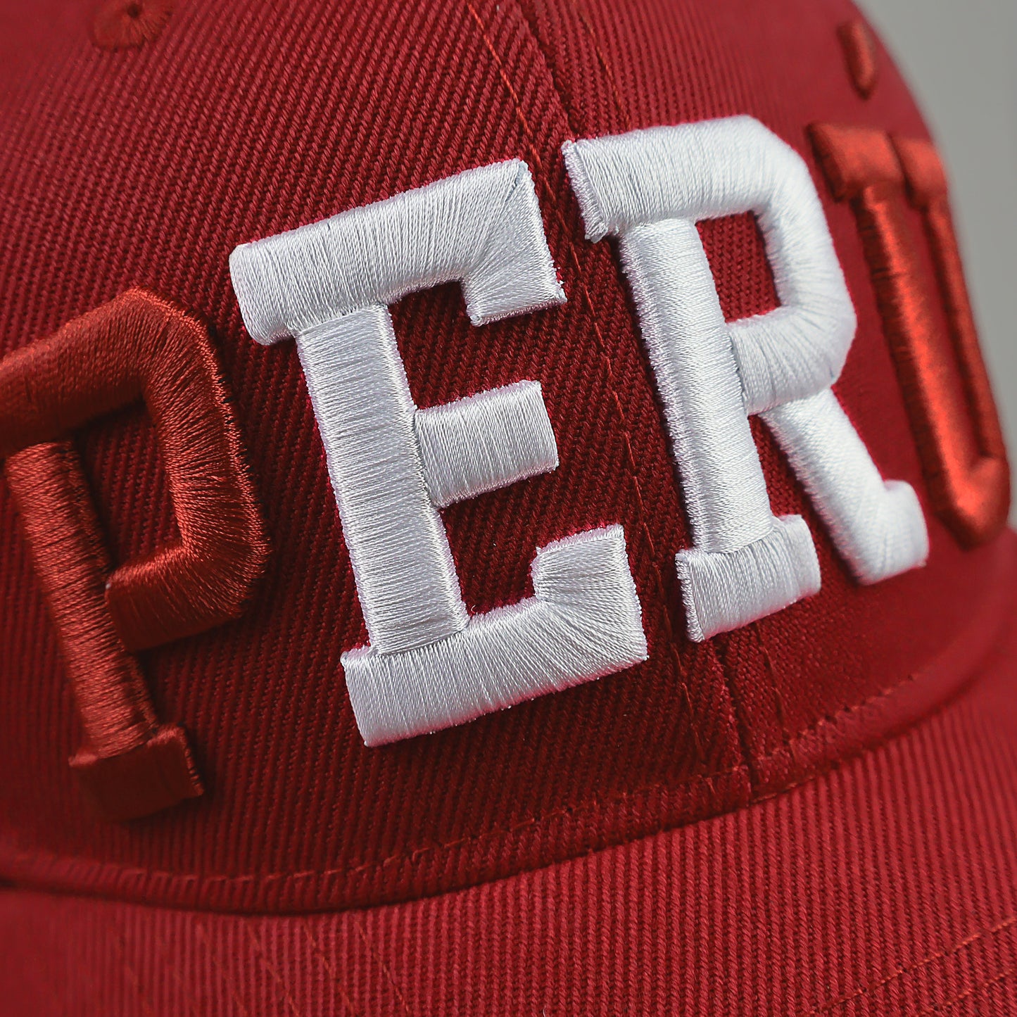 Perú Flag Letters Cap - Rojo