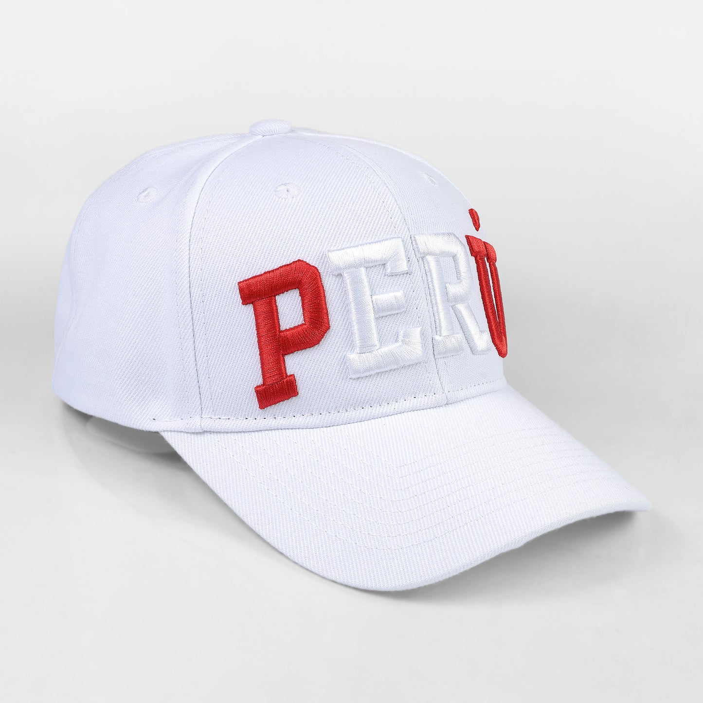 Perú Letters Grld Cap - Blanco Bord Rojo y Blanco
