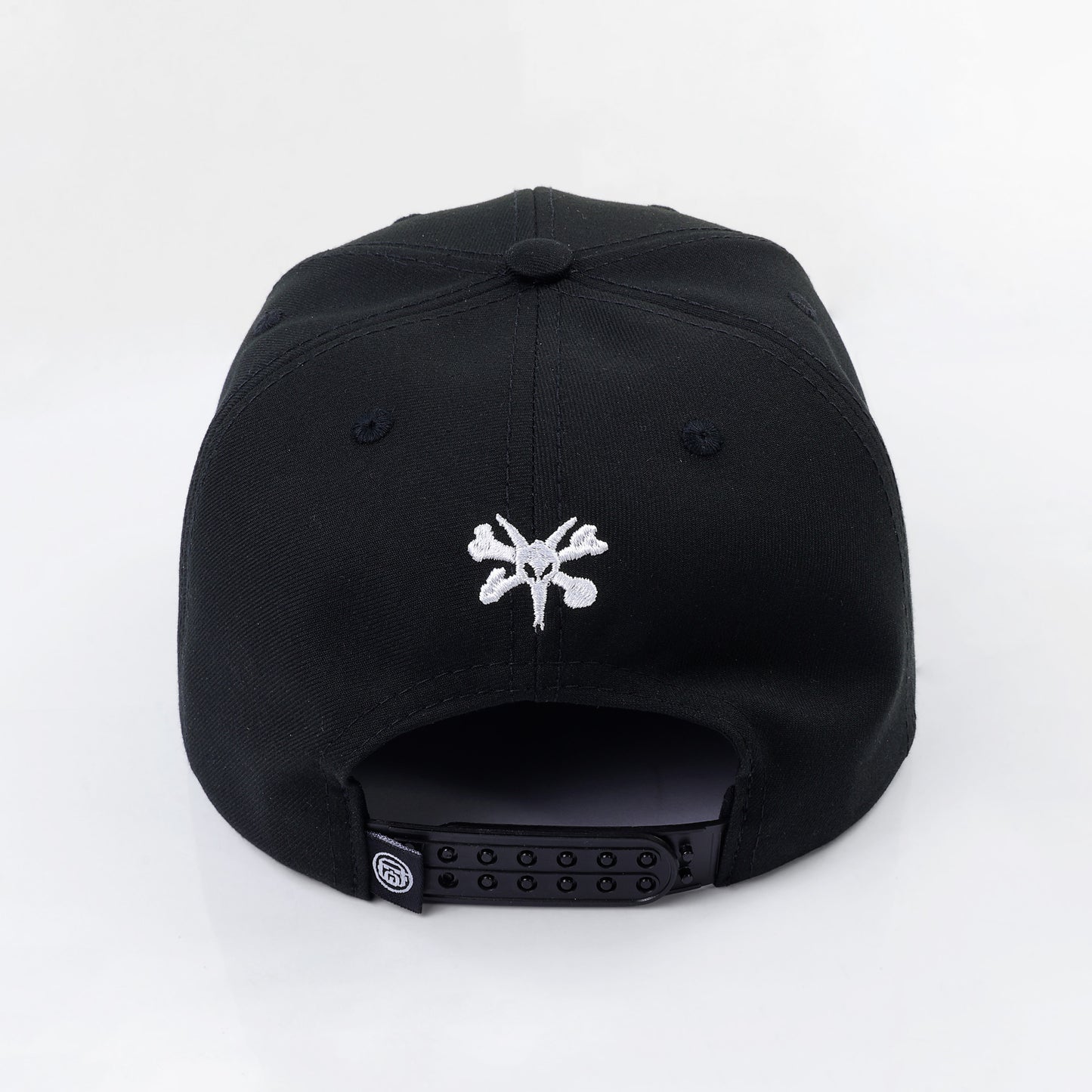Fire Skeleton Skater Bones Flat Cap - Negro