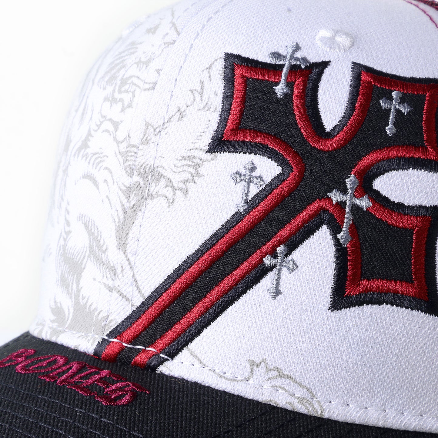 Lion Rood Bones Trucker Cap - Blanco Vis Negro