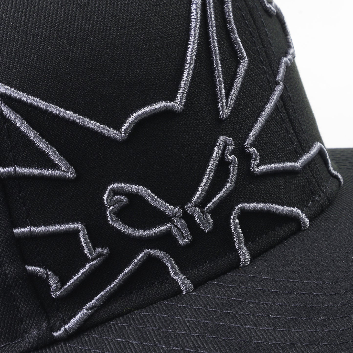 Bones Grey Bord Flat Cap - Negro