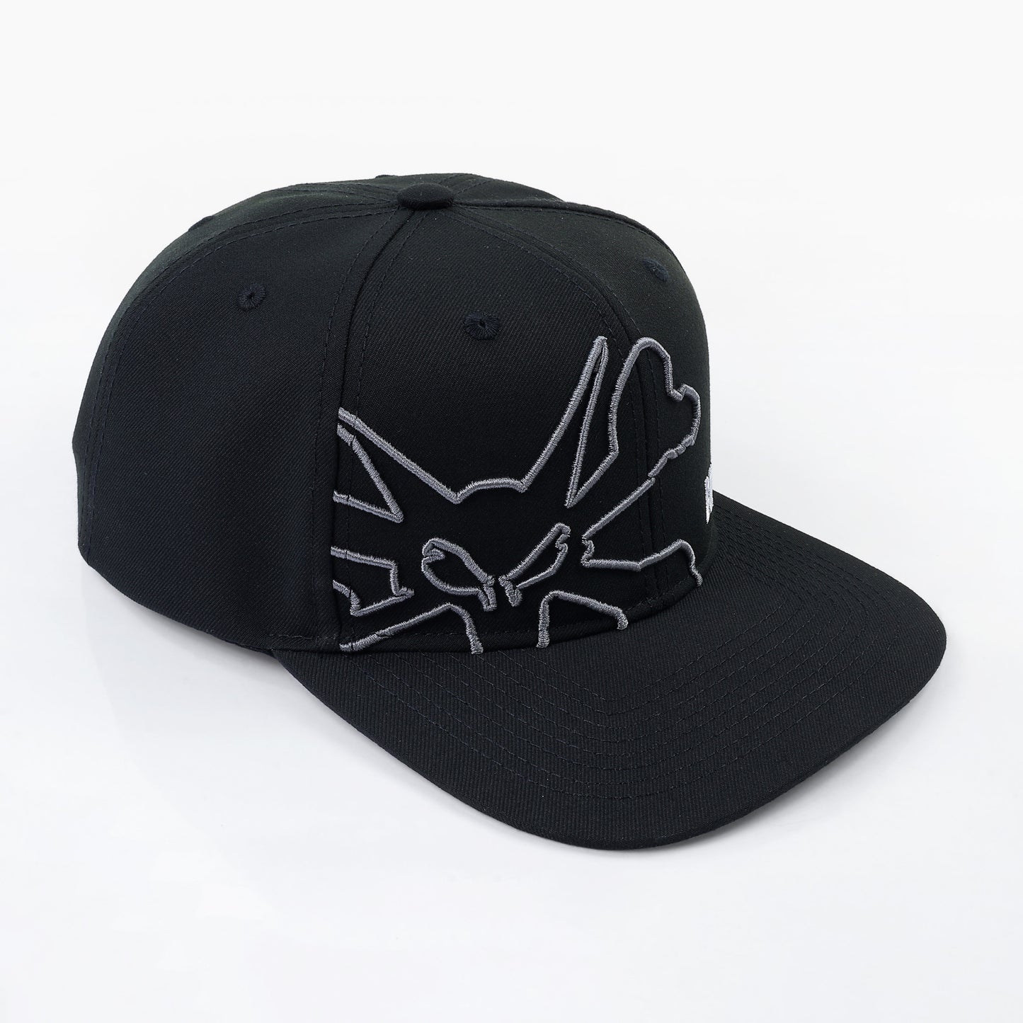 Bones Grey Bord Flat Cap - Negro