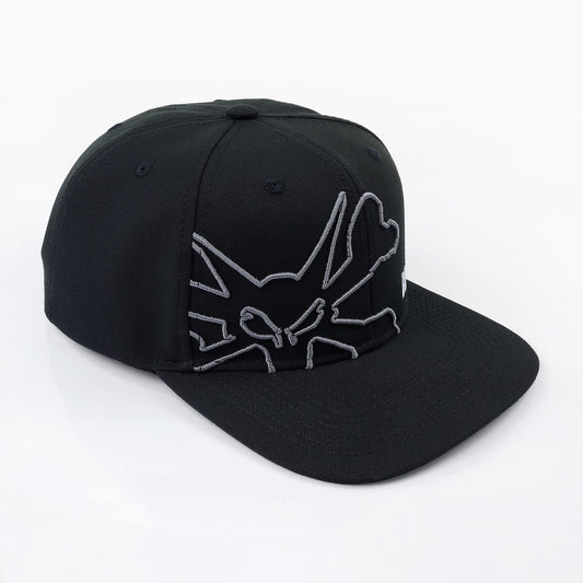 Bones Grey Bord Flat Cap - Negro