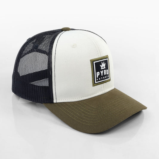 Pyro Authntc Trucker Cap - Blanco Vis Verde
