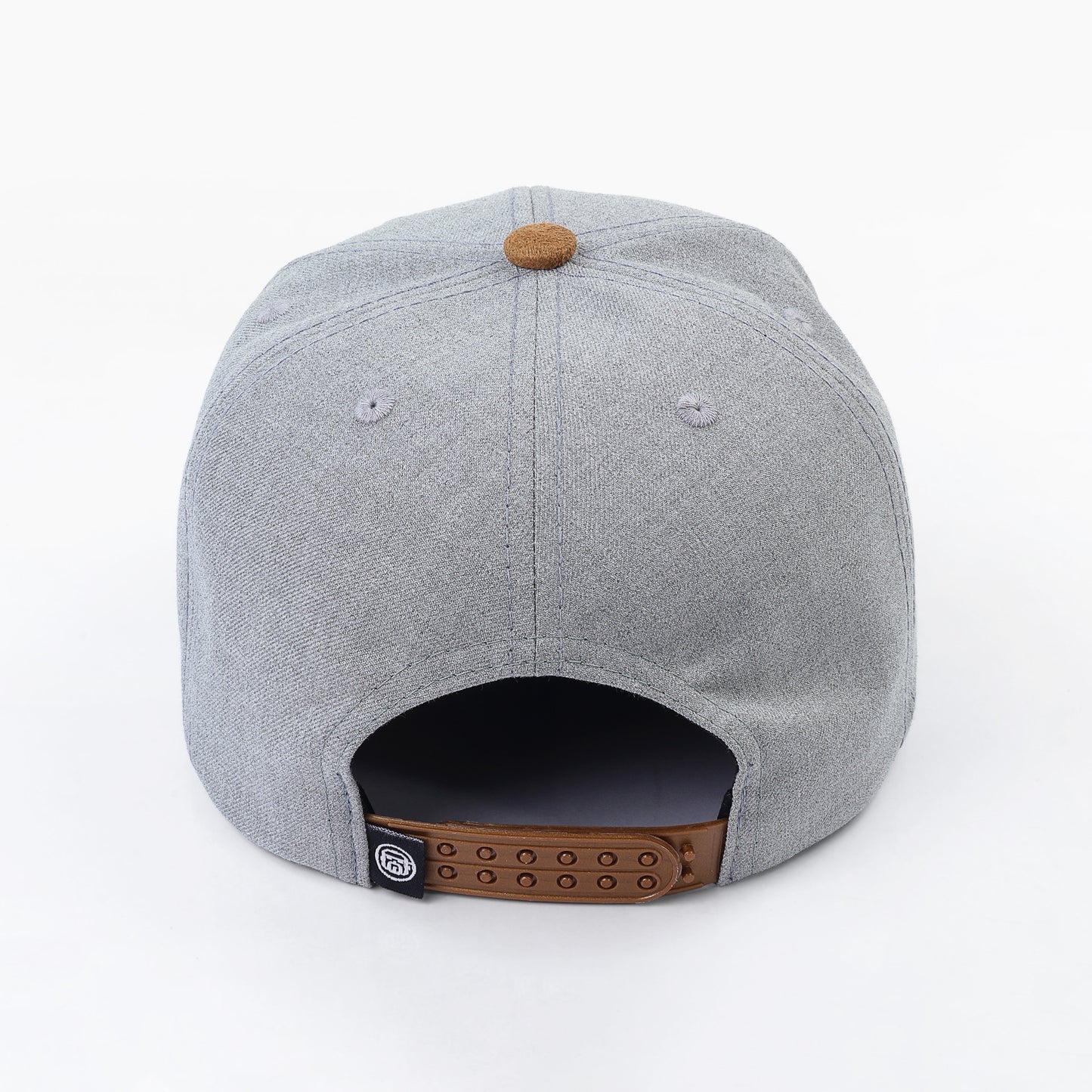 Bones Large Logo Patch Flat Cap - Gris Vis Marrón