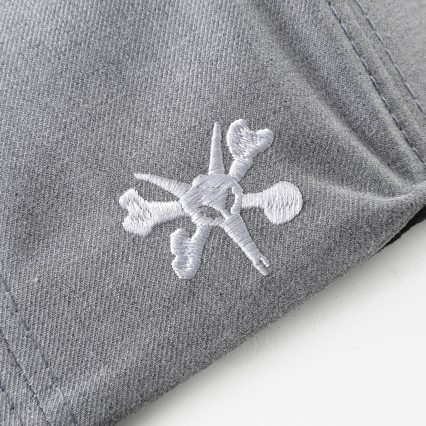 Bones Large Logo Patch Flat Cap - Gris Vis Marrón