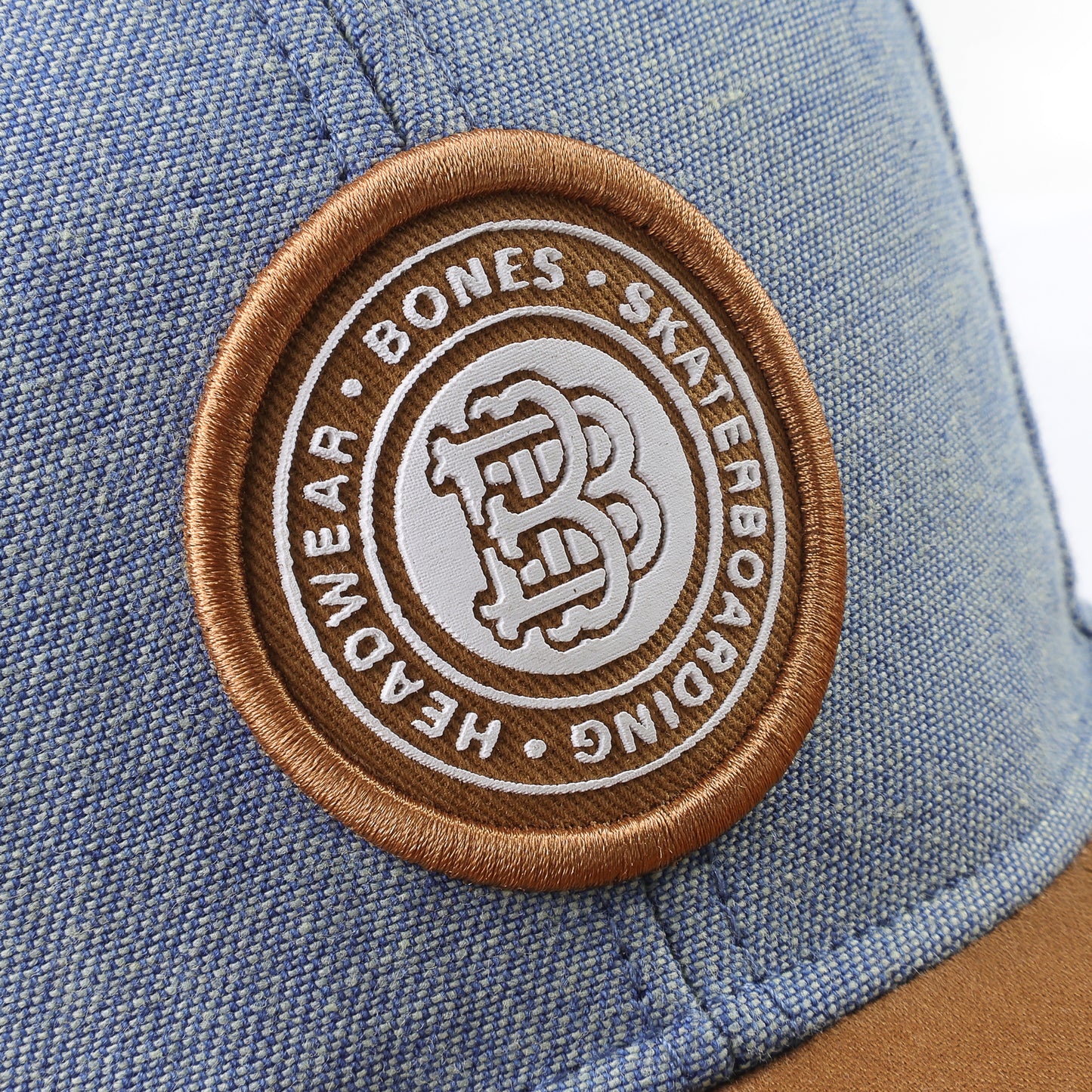Bones Headwear Skateboarding Flat Cap - Celeste Vis Marrón