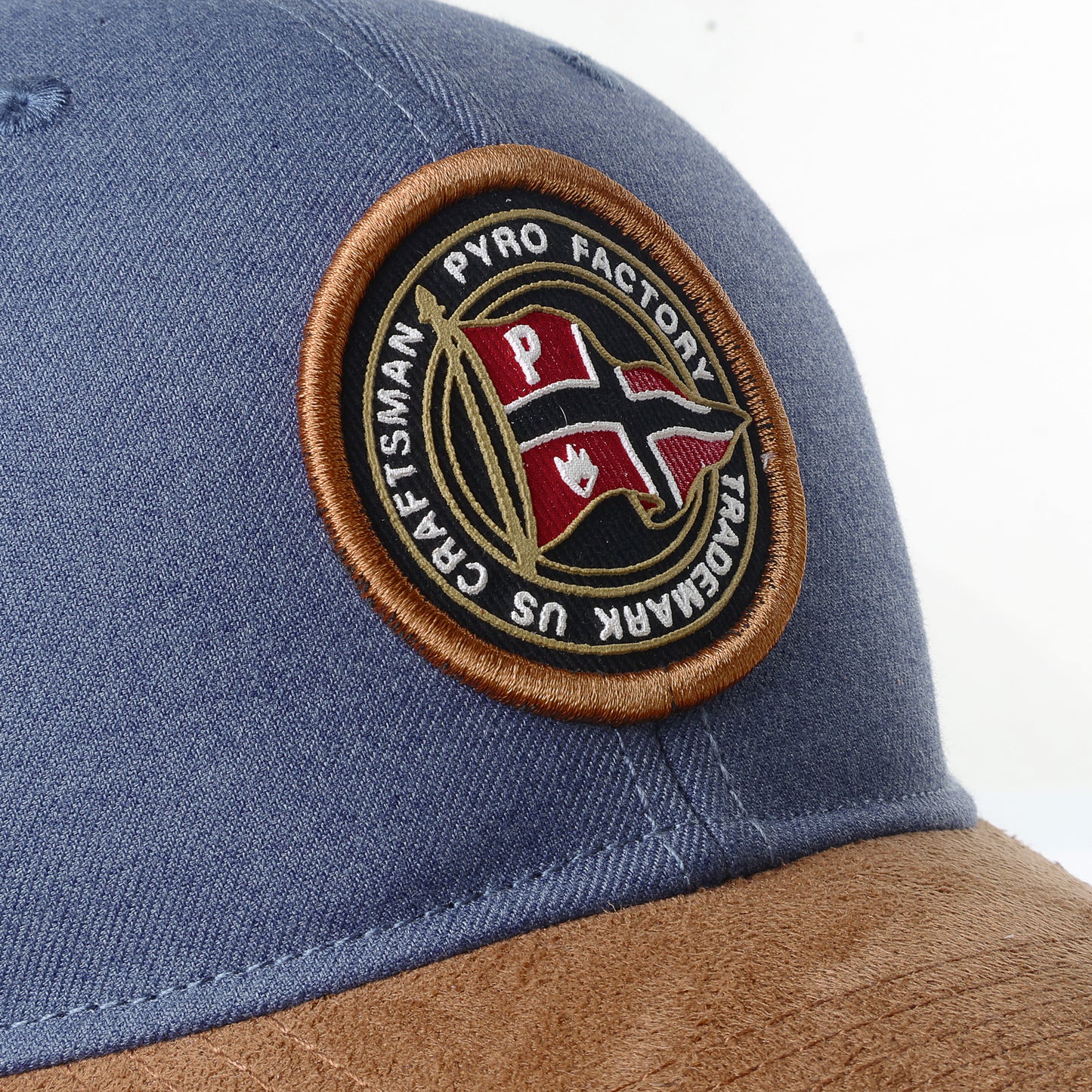Pyro Factory Flag Cap - Azul Vis Marrón