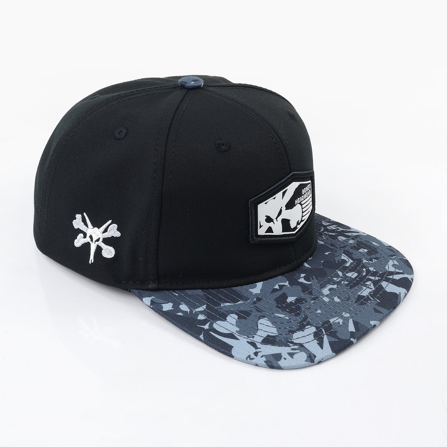 Bones Headwear Patch Flat Cap - Negro Vis Bsn