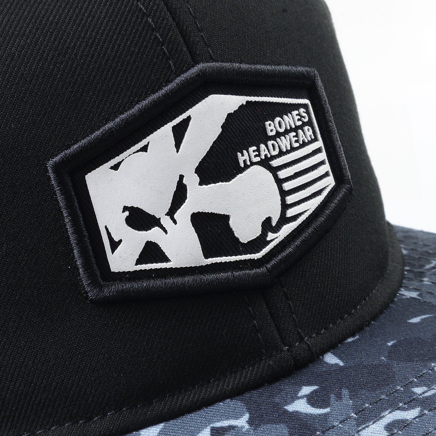 Bones Headwear Patch Flat Cap - Negro Vis Bsn