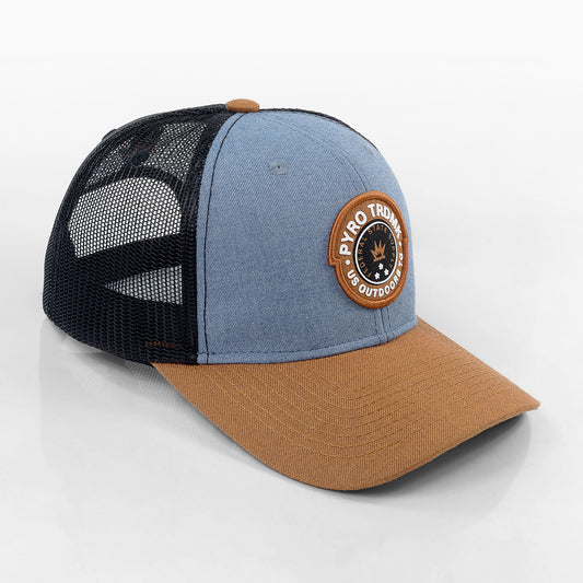 Pyro Trdmk Federal State Trucker Cap - Azul Vis Beige