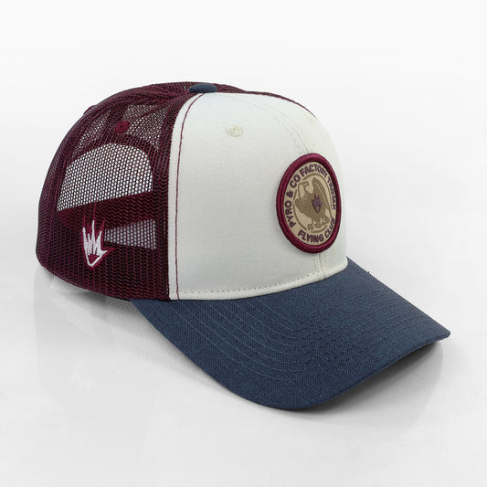Pyro & Co Factory Flying Club Trucker Cap - Blanco Vis Azul
