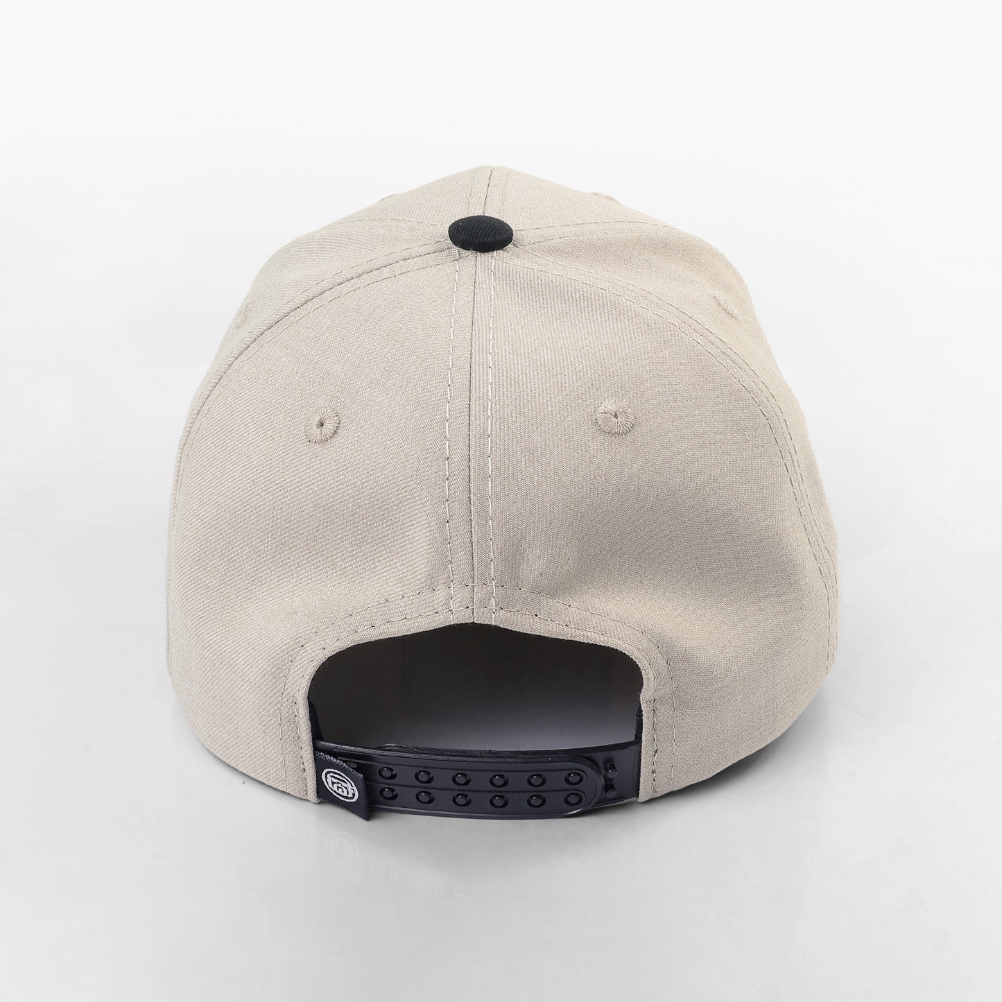 The Pyro Co Brand Patch Trucker Cap - Beige Vis Negro