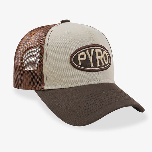 Circle Vibe Pyro Trucker Cap - Crema Vis Marrón