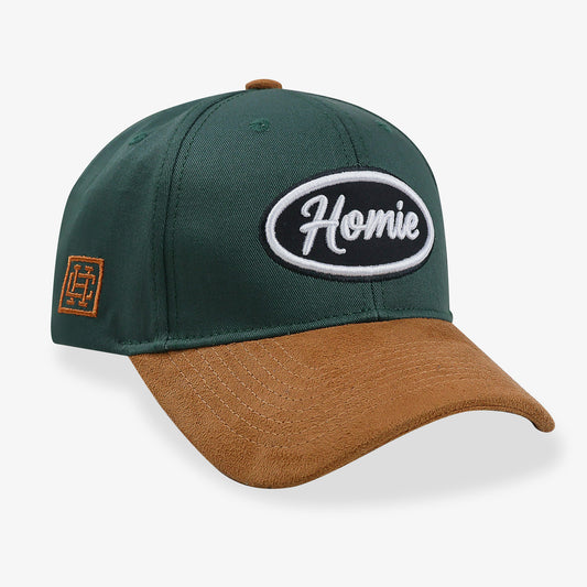 Homie White Urban Letters Suede BLT Cap - Verde