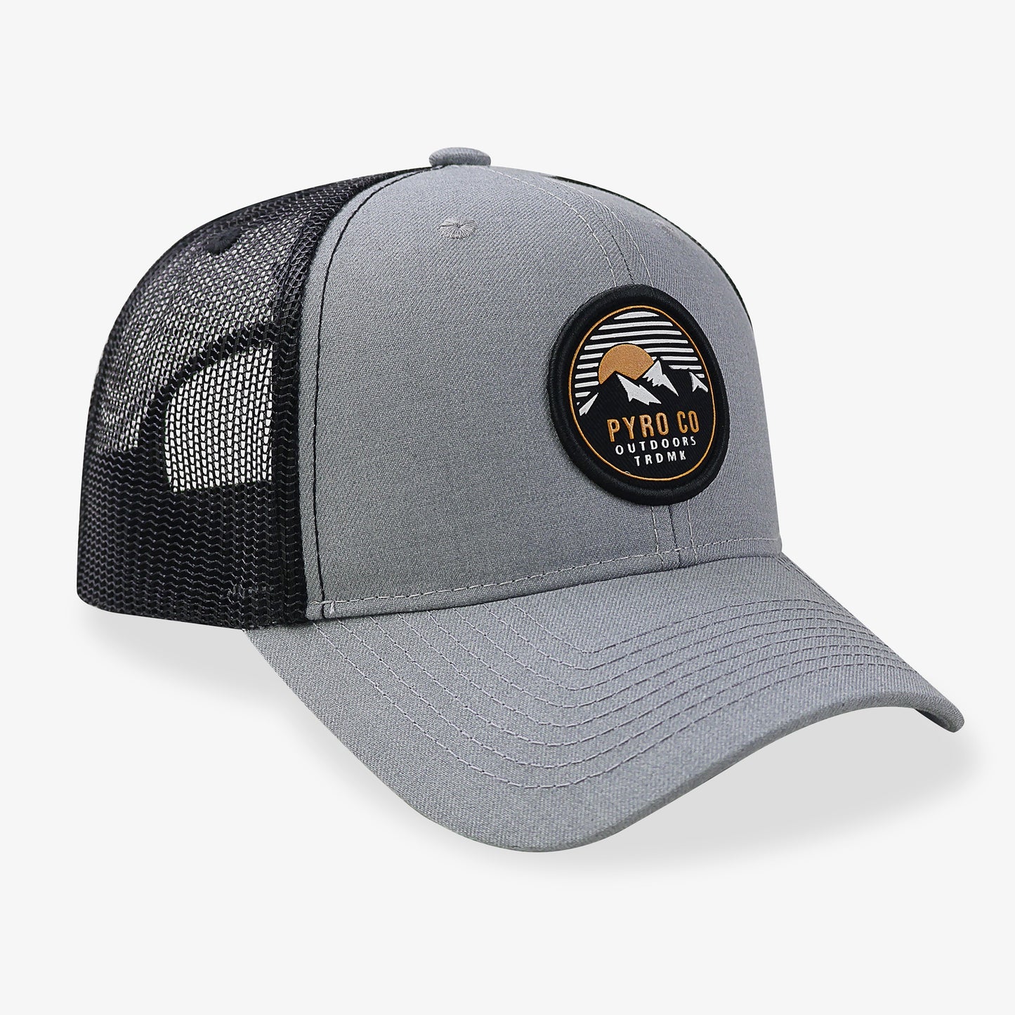 Lines Landscape Pyro Co Trucker Cap - Plomo