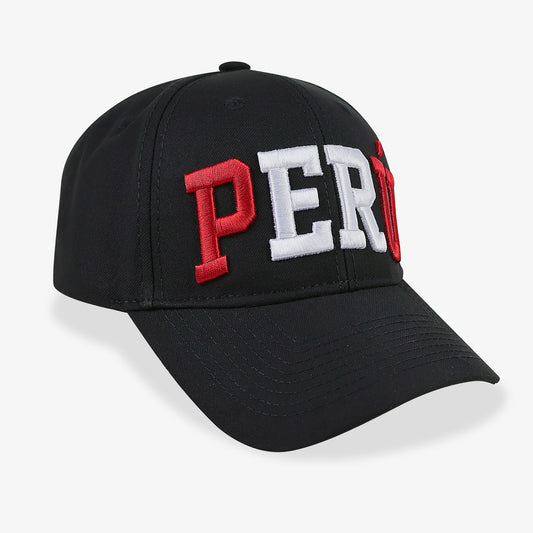 Perú Flag Letters Cap - Negro