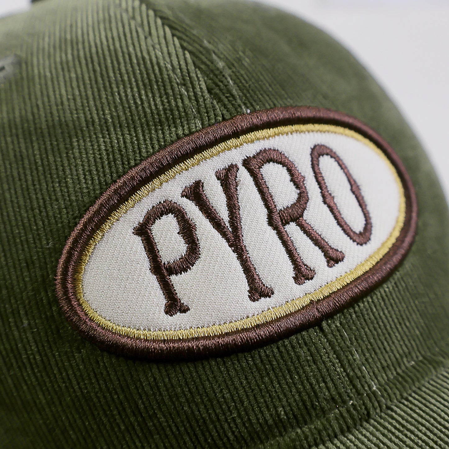Pyro Letters Cord Cap - Verd Mil